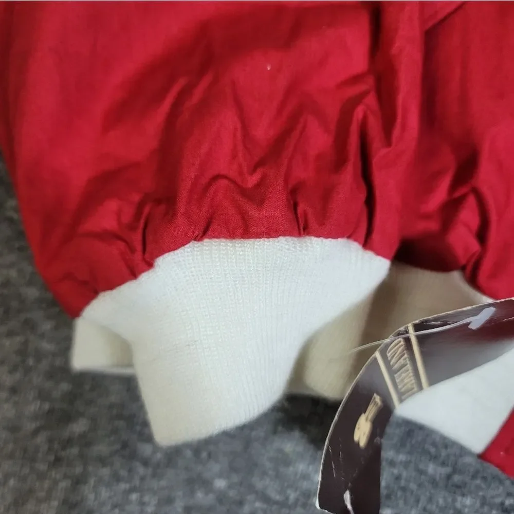 Lakeland Reversible Toile Jacket Size 46 Red / White Print Bomber NOS Vintage